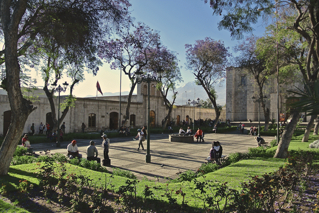 One of Arequipa's lovely plazas